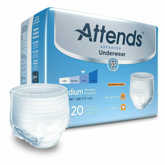 Attends Advanced Pull Up Incontinence Underwear Diapers Moderate / Heavy, Medium, Large, XL