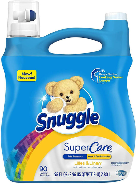 Snuggle SuperCare Liquid Fabric Softener, Lilies and Linen, 95 Ounce, 90 Lds