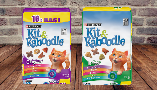 Purina Kit & Kaboodle Original & Indoor Adult Dry Cat Food, 16, 22 & 30 Lbs