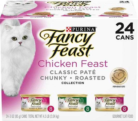 Fancy Feast Assorted Collection Adult Canned Wet Cat Food, 3 oz 12 - 36 Cans