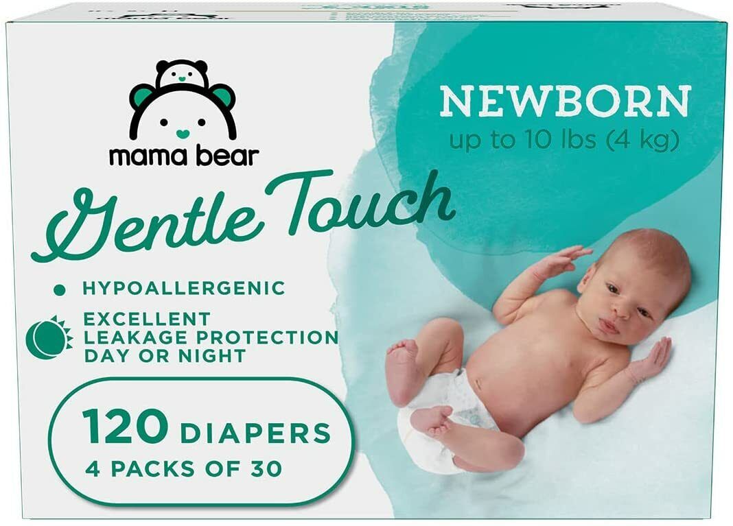 Gentle Touch Hypoallergenic Disposable Baby Diapers, Size N 1 2 3 4 5 6 7