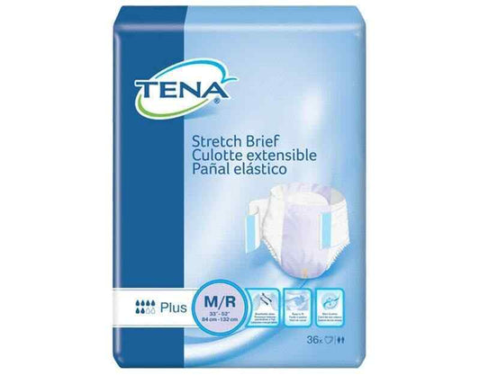 TENA Stretch Plus Adult Unisex Incontinence Diaper Briefs Underwear, L/XL/XXL