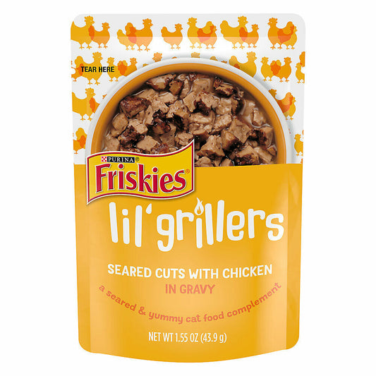 Purina Friskies Lil' Grillers Seared Cuts In Gravy Cat Food Topper, 16 - 30 ct