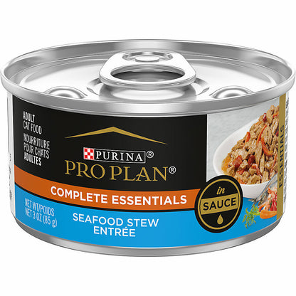 Purina Pro Plan Complete Essentials Adult Wet Cat Food In Sauce, 3 oz, 24 Cans