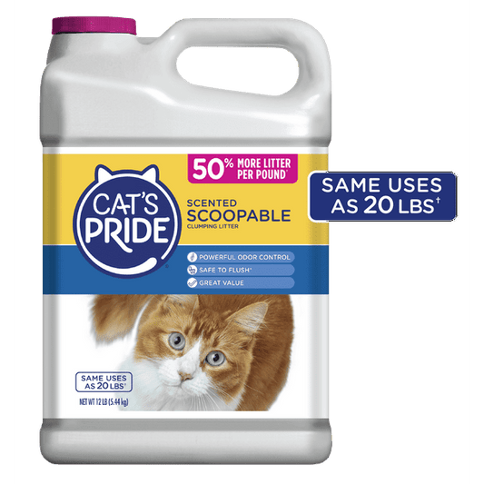 Cat's Pride Scoopable Scented Lightweight Clumping Clay Cat Litter, 12 Lbs