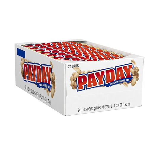 PAYDAY Peanut Caramel Candy Bars, 1.85 oz, 52 gr per bar, Pack of 24  ️️️