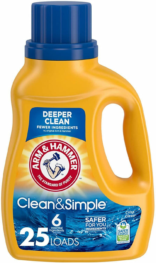 Arm & Hammer Clean & Simple Liquid Laundry Detergent 43.75 or 122.5 Oz ️️️