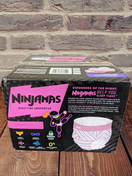 Ninjamas Girls' Bedwetting Disposable Underwear Nighttime Training Pants S/M/L