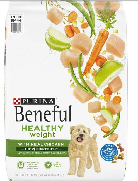 Purina Beneful Healthy Weight with Real Chicken Adult Dry Dog Food, 14 lbs