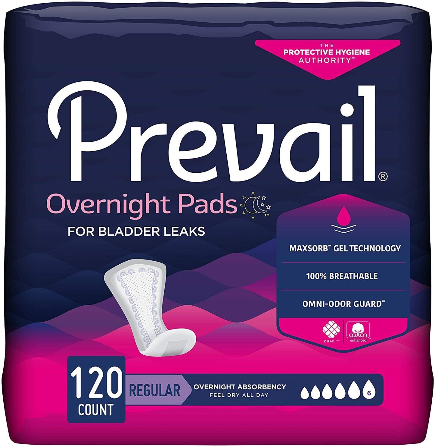 Prevail Daily Women's Incontinence Bladder Control Pads Liners Regular / Long