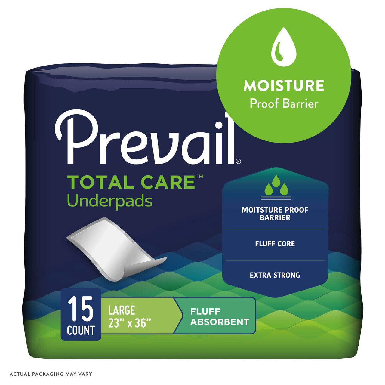Prevail Disposable Fluff Incontinence Underpads Bed Pads Chux  23X36 & 30x30