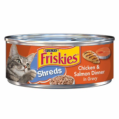 Purina Friskies Shreds In Gravy or Sauce Wet Cat Food - 5.5 oz, 24 Cans