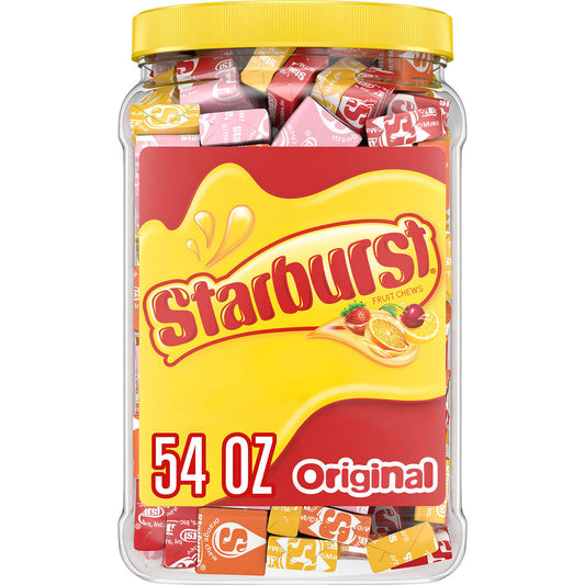 Starburst Original Chewy Fruity Fruit Chews Candy Bulk Jar, 54 oz