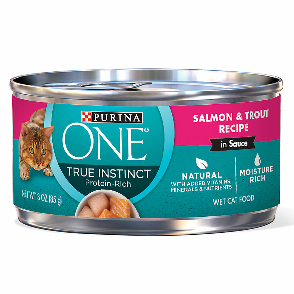 Purina One True Instinct Natural Wet Cat Food In Sauce or Gravy, 3 oz, 24 Cans
