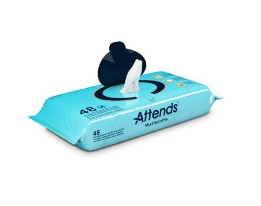 Attends Scented Pre-Moistened Washcloths Wipes for Adult Incontinence Care