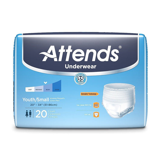 Attends Unisex Adult Incontinence Pull Up On Underwear Diapers, Heavy, M/L/XL