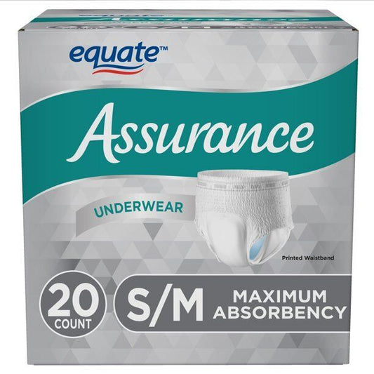 Assurance Incontinence Pull-Up Underwear for Men, Maximum Absorbency, S/M/L/XL